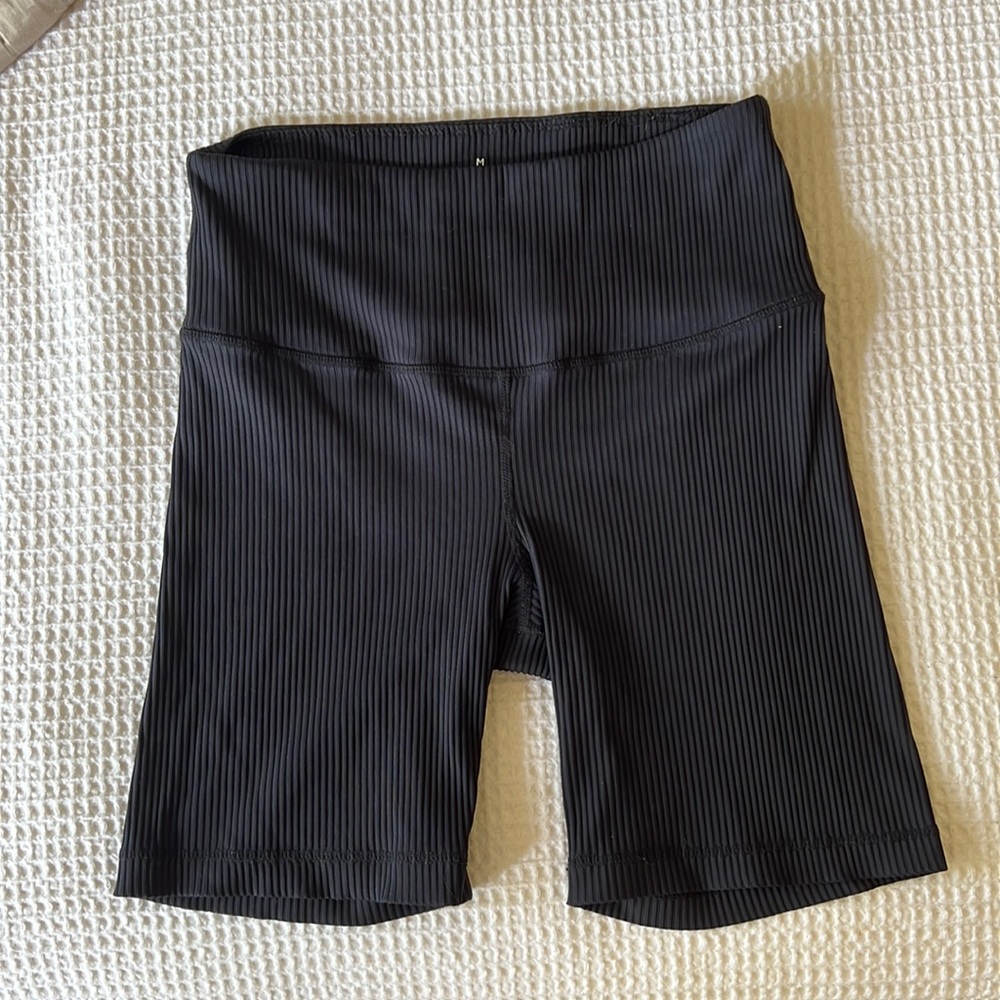 Ribbed Biker Shorts Tan Lines by Sivan Ayla